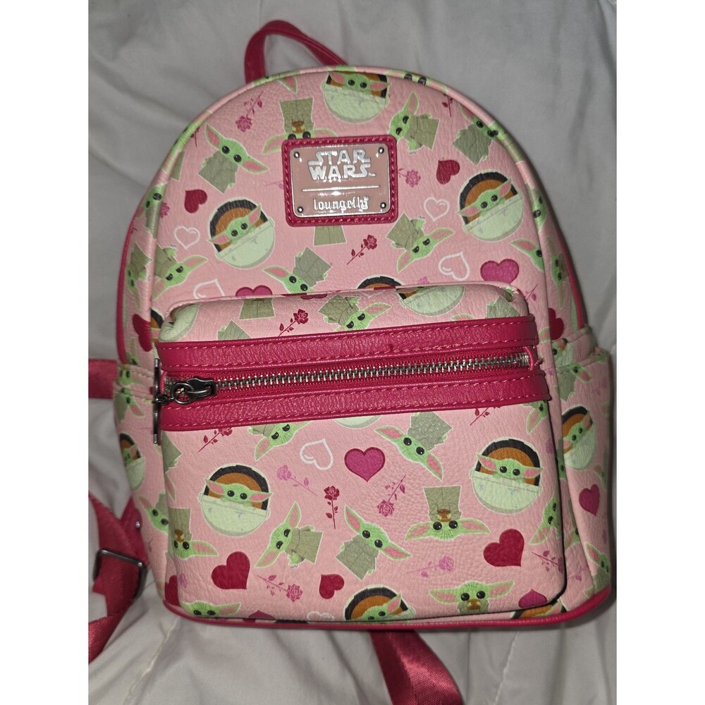 Disney Star Wars The Child Grogu baby yoda Pink mini Backpack Loungefly!